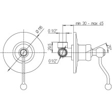 Смеситель для душа Paini Duomo 88CR690 Хром