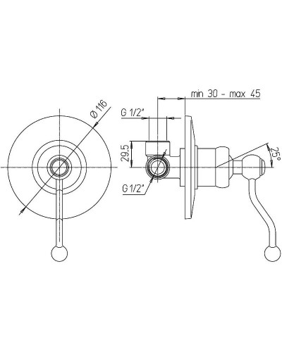 Смеситель для душа Paini Duomo 88CR690 Хром