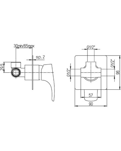 Смеситель для душа Paini Lady 89CR690 Хром