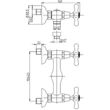 Смеситель для душа Paini Liberty 17F3511KM Состаренная бронза