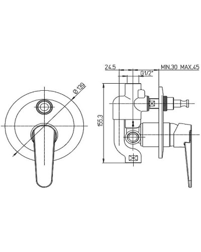 Смеситель для душа Paini Ventus 93CR691 Хром