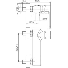 Смеситель для душа Paini Ovo 86CR5112SKM Хром