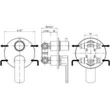Смеситель для душа Paini Ovo 86CR6911 Хром