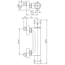 Смеситель для душа Paini Morgana 73OP511TH с термостатом Золото