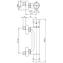 Смеситель для душа Paini Morgana 73PW511TH с термостатом Никель
