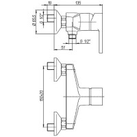 Смеситель для душа Paini Arena 92CR5112SFTKM Хром