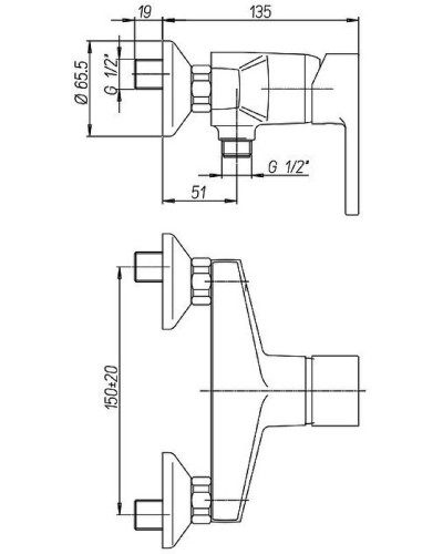 Смеситель для душа Paini Arena 92CR5112SFTKM Хром