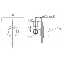 Смеситель для душа Paini Arena 92CR690FT1LMKM Хром