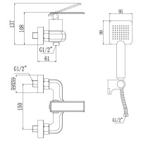 Смеситель для душа Savol 100 S-600107T