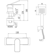 Смеситель для душа Savol 700 S-600705