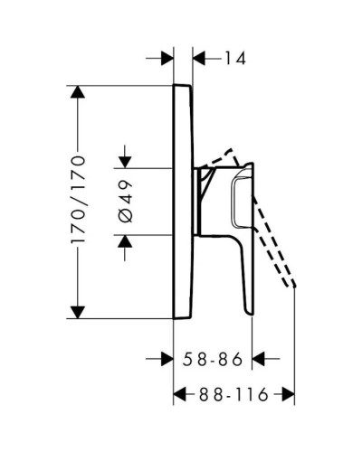 Смеситель для душа Axor Citterio E 36655000