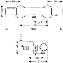 Термостат для душа Axor Citterio M 34635000