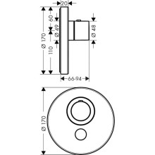 Термостат для душа Axor ShowerSelect 36726000