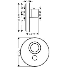 Термостат для душа Axor ShowerSelect 36726000
