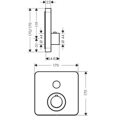 Термостат для душа Axor ShowerSelect 36705000