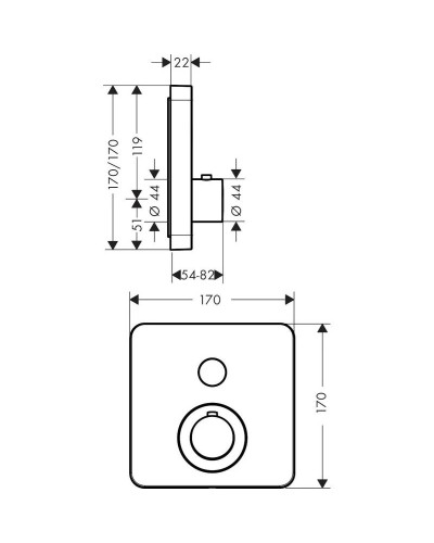 Термостат для душа Axor ShowerSelect 36705000