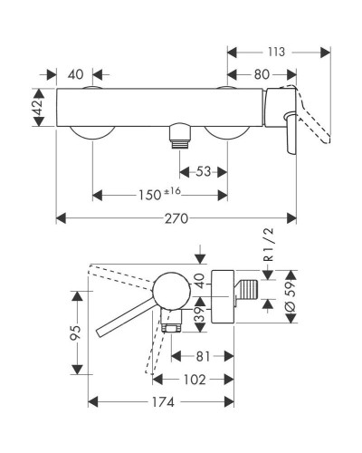 Смеситель для душа Axor Starck 10665000