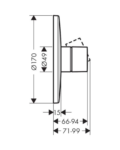 Смеситель для душа Axor Uno 45605000