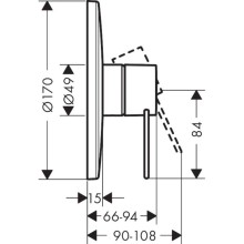 Смеситель для душа Axor Uno 38626000