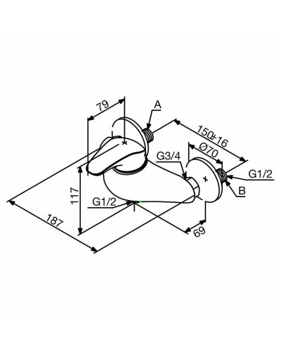 Смеситель для душа Damixa Space 102000000 Хром
