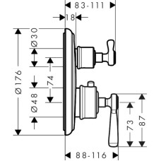 Термостат для душа Axor Montreux 16810820