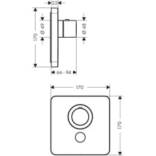 Термостат для душа Axor ShowerSelect 36706000