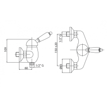 Смеситель для душа с ручным душем CEZARES ELITE-D-02-M