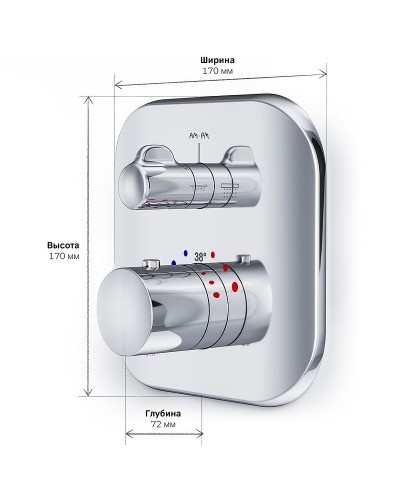 Смеситель для душа AM.PM Sensation F3085500 хром