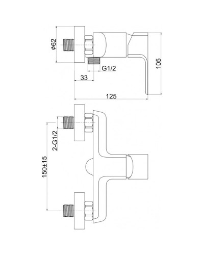 Смеситель для душа Cersanit Geo A63041
