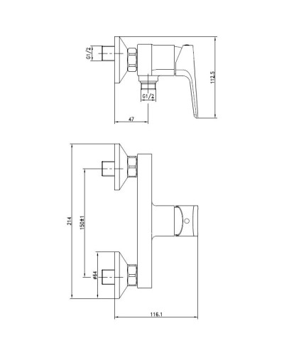 Смеситель для душа Cersanit Nature A63065