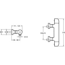 Термостат для душа Jacob Delafon Gabin E78128-CP