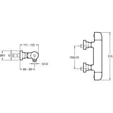 Термостат для душа Jacob Delafon Gabin E78128-CP