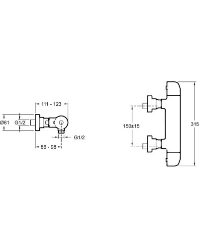 Термостат для душа Jacob Delafon Gabin E78128-CP