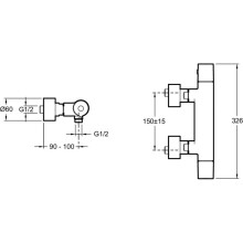 Термостат для душа Jacob Delafon Avid E97384-BN