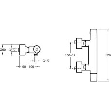 Термостат для душа Jacob Delafon Avid E97384-BN