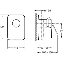 Смеситель для душа Jacob Delafon Aleo+ E98706-CP