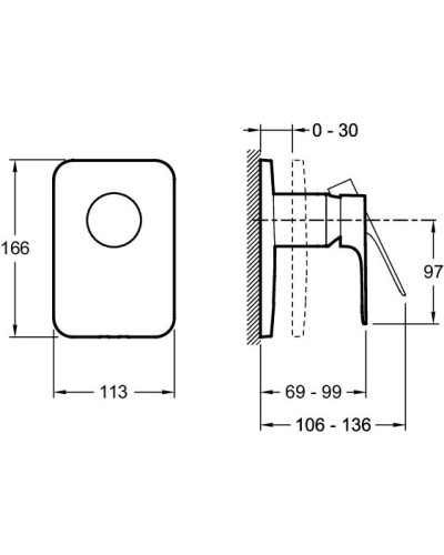 Смеситель для душа Jacob Delafon Aleo+ E98706-CP