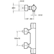Термостат для душа Jacob Delafon Cuff E37035-CP