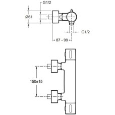 Термостат для душа Jacob Delafon Cuff E37035-CP