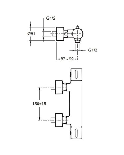 Термостат для душа Jacob Delafon Cuff E37035-CP