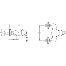 Смеситель для душа Jacob Delafon Fairfax E71095-CP