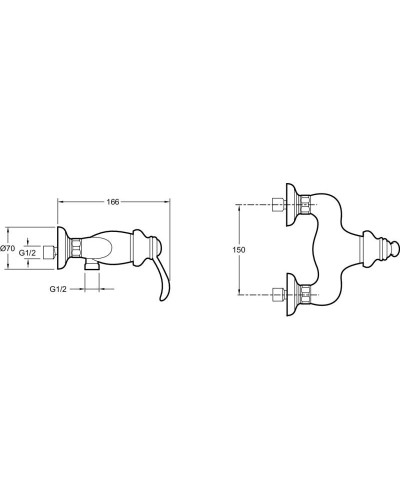Смеситель для душа Jacob Delafon Fairfax E71095-CP