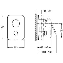 Смеситель для душа Jacob Delafon July E98714-CP