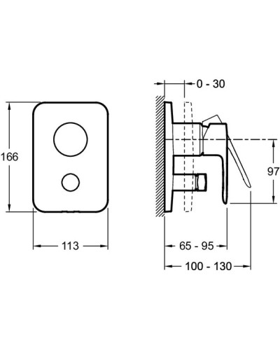 Смеситель для душа Jacob Delafon July E98714-CP