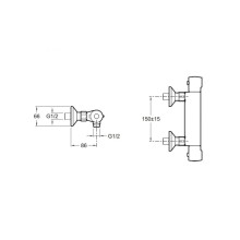 Смеситель для душа Jacob Delafon July E8455-CP с термостатом Хром