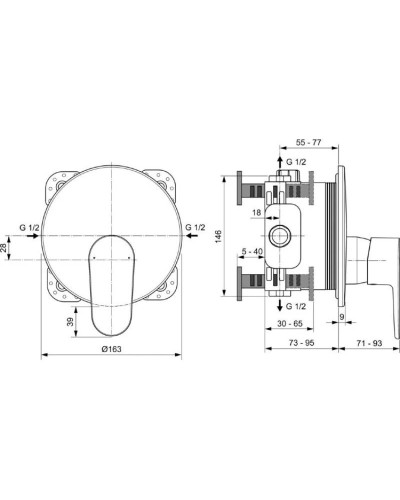 Смеситель для душа Ideal Standard Cerafine O A7349XG