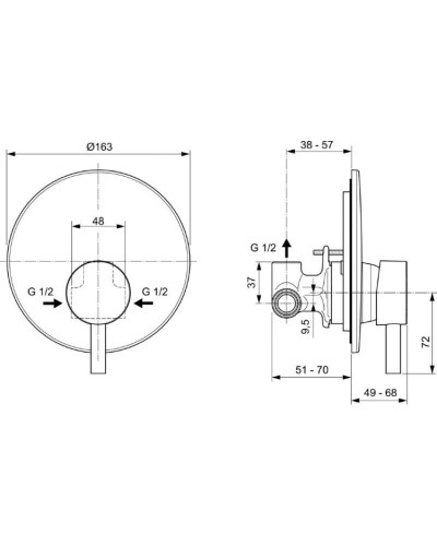Смеситель для душа Ideal Standard Ceraline A6940XG