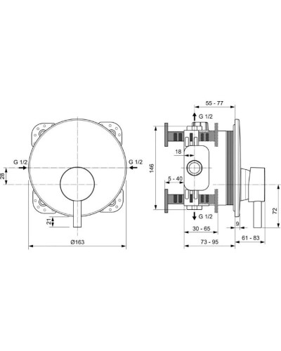 Смеситель для душа Ideal Standard Ceraline A7388XG