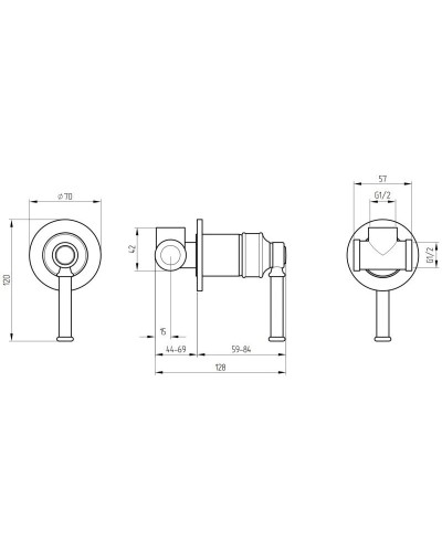Смеситель для душа Migliore Ermitage Mini 31428