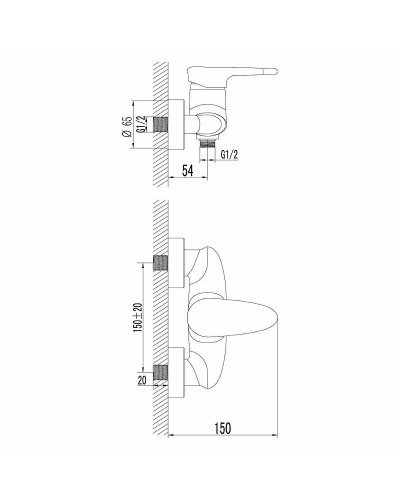 Смеситель для душа Lemark Status LM4403C Хром